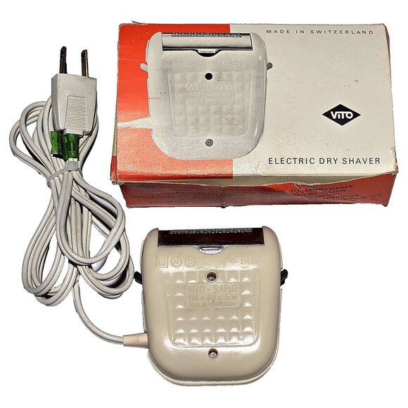 VTG Vito Rapid Electric Shaver Original Box Switzerland Swiss 21439 Tested Works - Picture 1 of 16